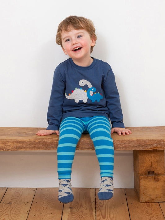 Stripy Blue Leggings