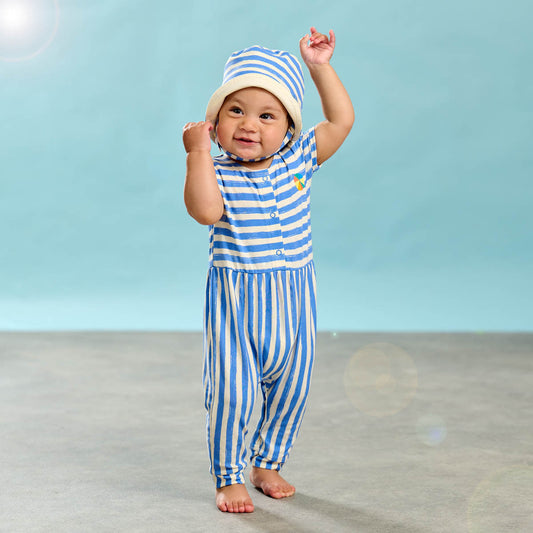 Cabin Blue Stripe Jumpsuit