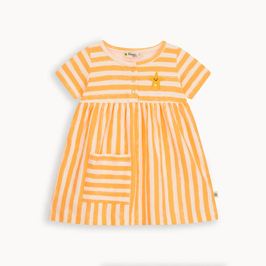 Cari Orange Stripe Dress