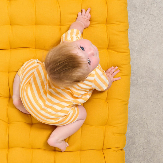 Cockle Orange Stripe Shorty Playsuit
