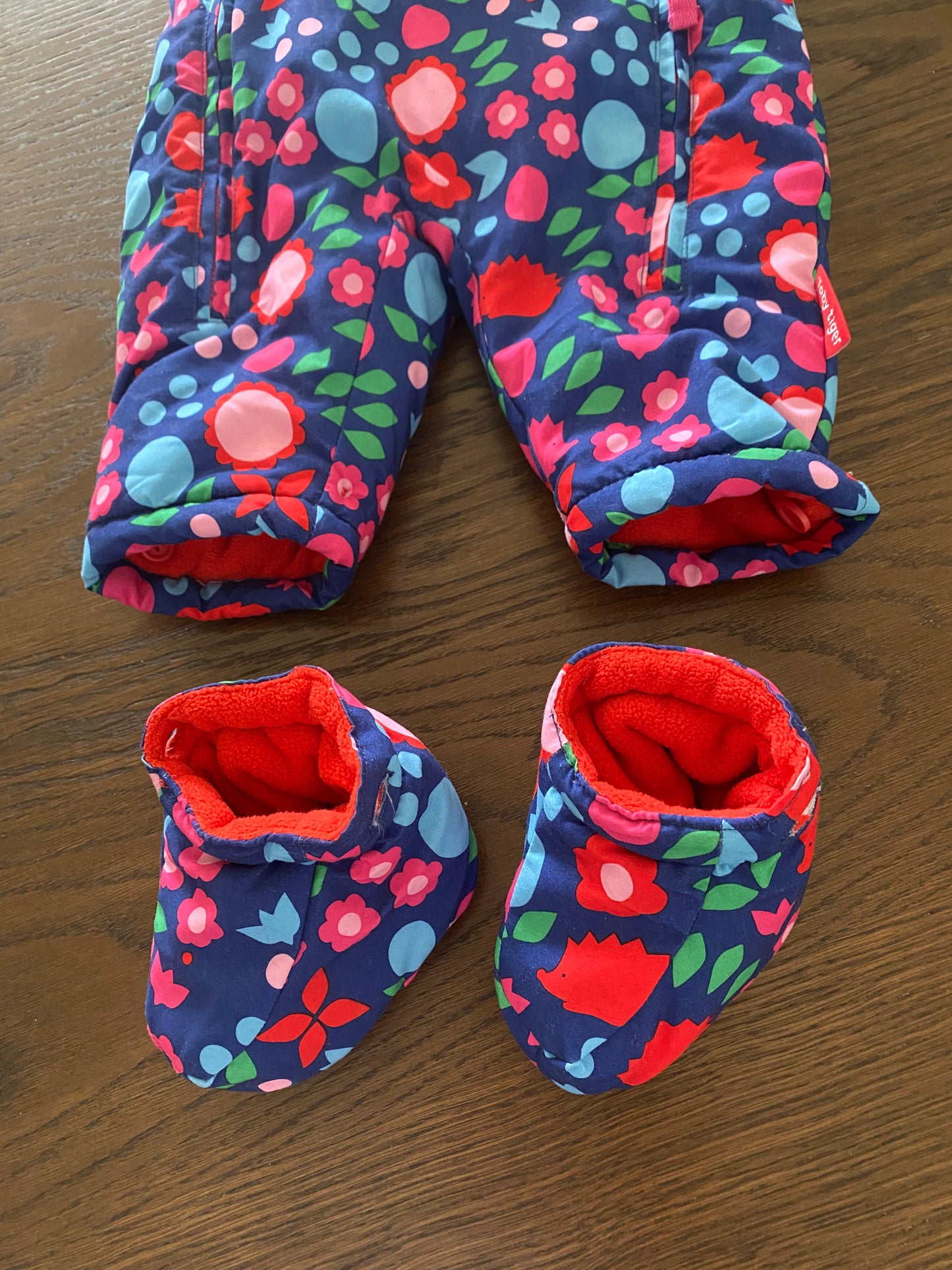 Toby Tiger Bright Padded Pramsuit 3-6 months