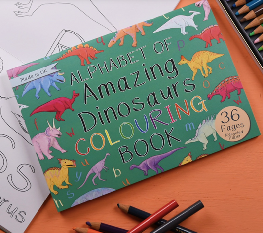 Alphabet of Amazing Dinosaurs Colouring Book