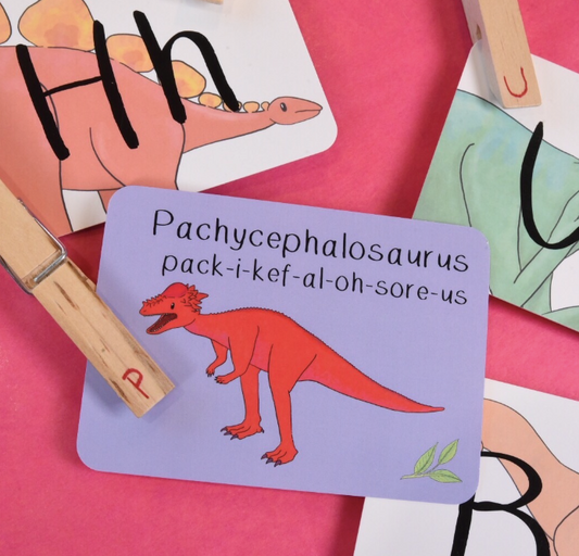Alphabet of Amazing Dinosaurs Flash Cards