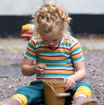 Rainbow Striped Short Sleeve T-Shirt