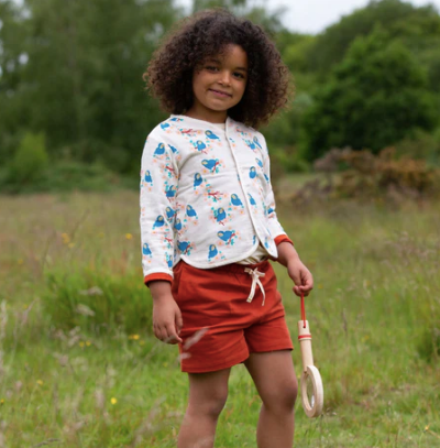 Soft Red By The Sea Twill Shorts