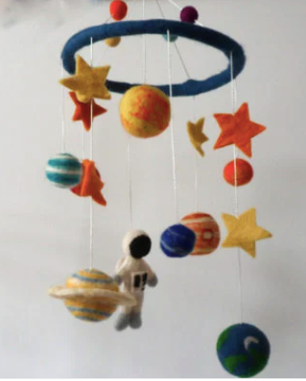 Felt Planet Baby Mobile Planets Mobile With Astronaut – Imogenruby