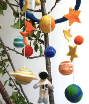 Planets Mobile with Astronaut