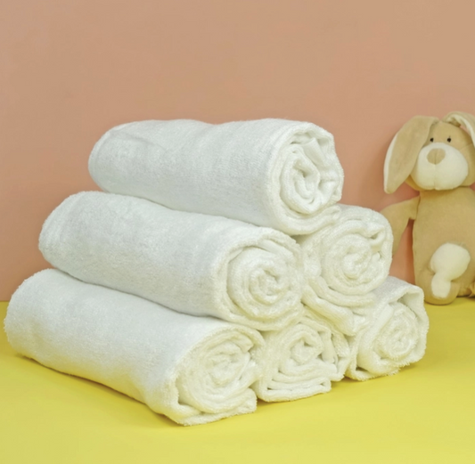 100% Bamboo Terry Squares - 6 pack