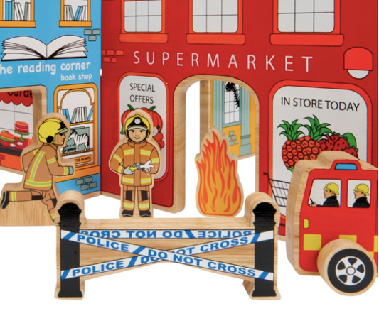 Blue and White Police Barrier