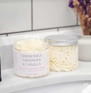Chamomile, Lavender and Vanilla Natural Whipped Body Butter