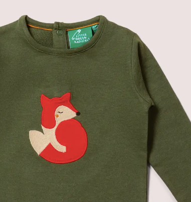 Little Fox Applique Long Sleeve T-Shirt
