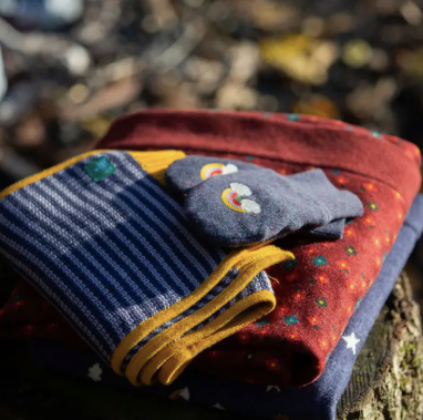 Dreamy Blue Knit Mittens