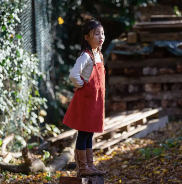 Hazelnut Classic Pinafore Dress