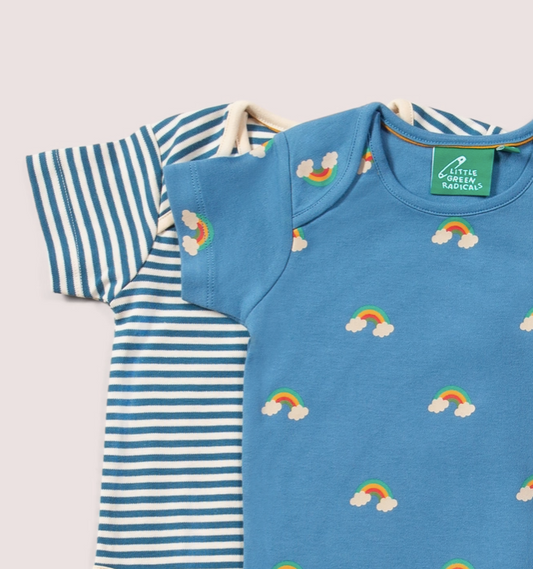 Blue Rainbows Bodysuit Set - 2 pack