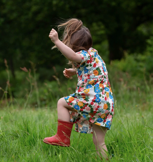 Flora and Fauna Short Sleeve Dress