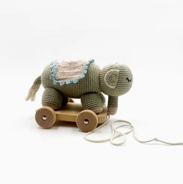 2 In 1 Elephant Crochet Pull Along