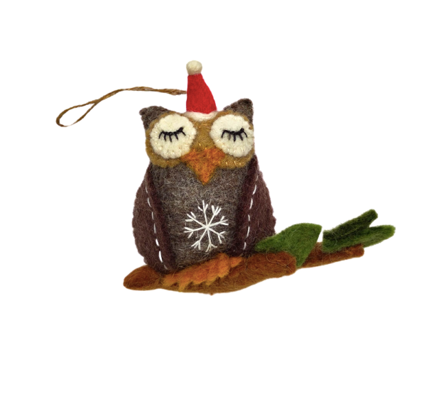Owl on a Branch Decoration