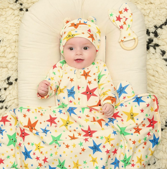 Star Print Baby Teething Ring