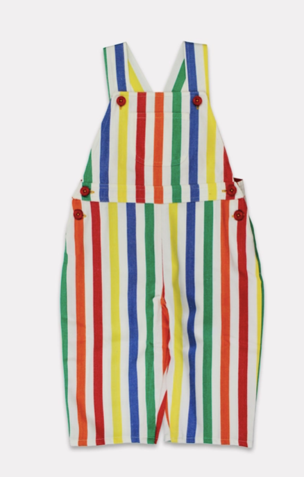 Happy Stripe Woven Dungarees