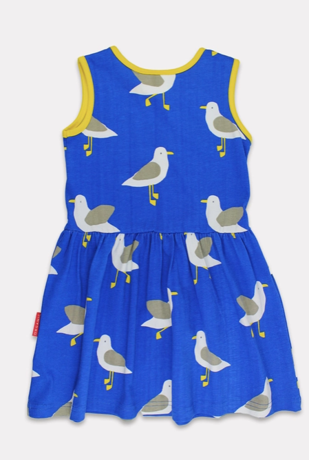 Seagull Harbour Print Summer Dress