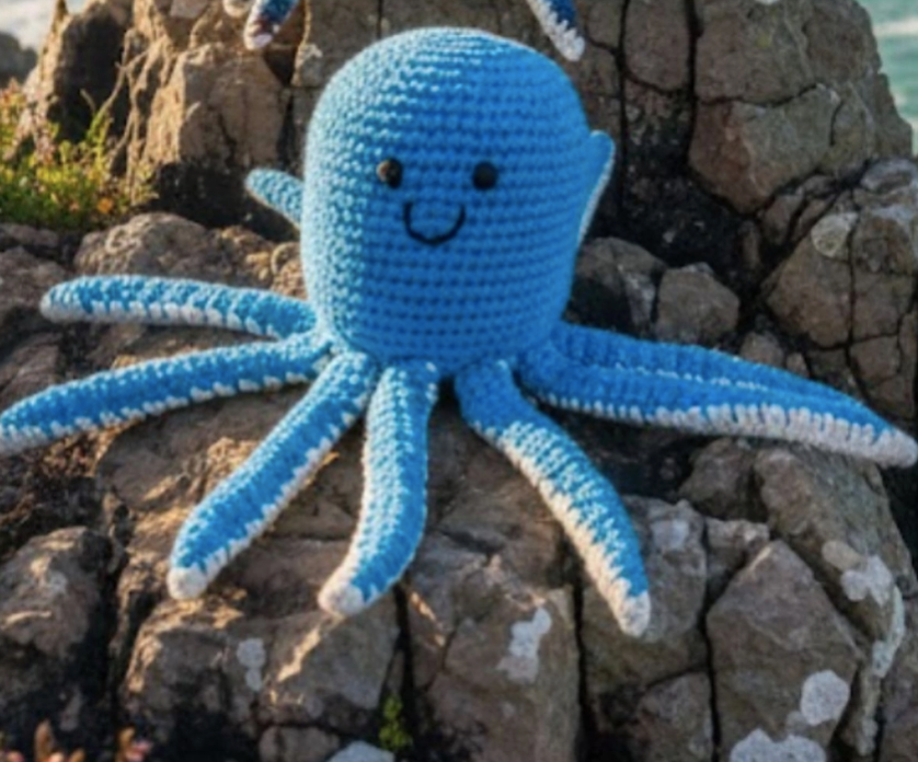 Blue Octopus Rattle