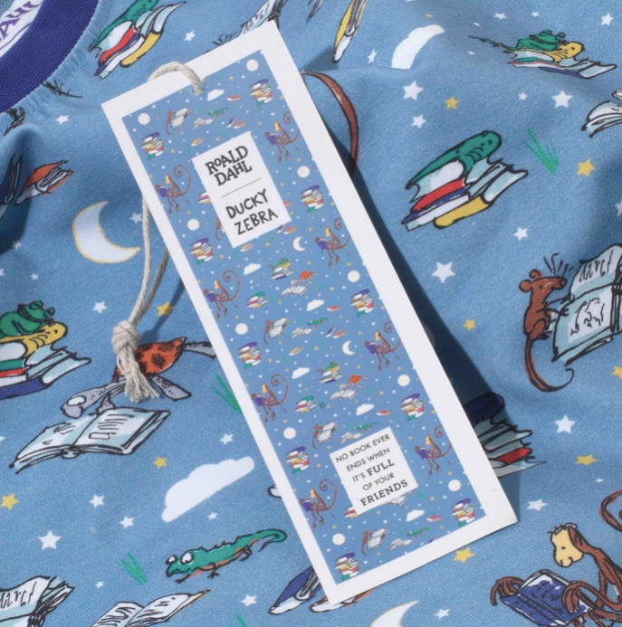 Roald Dahl X Duck Zebra 'Storytime' Sleepsuit