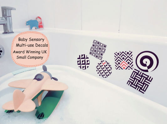 Baby Sensory Reusable Decal Stickers - Geometric Patterns