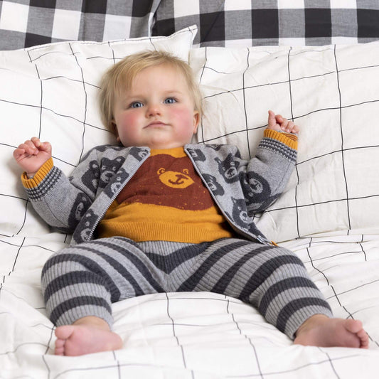 Twix Grey Bears Knit Cardigan