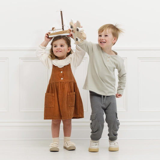 Wooden Sailing Boat and Captain