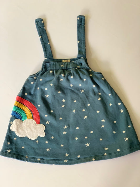 Frugi Rainbow Dress and Vest 12-18 months
