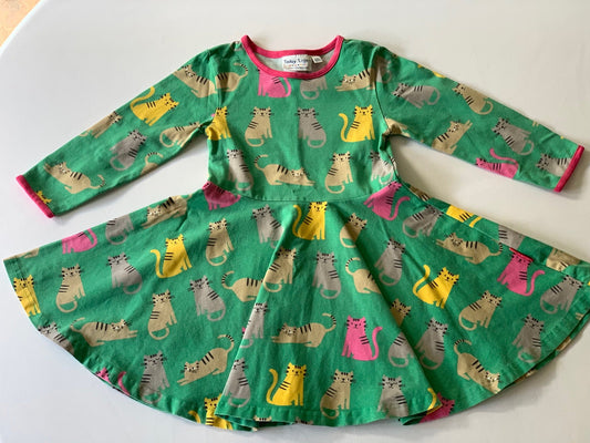 Toby Tiger Cats Skater Dress 3-4 years