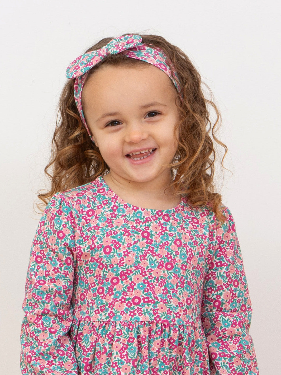 Ditsy Tales Bowband - Pink