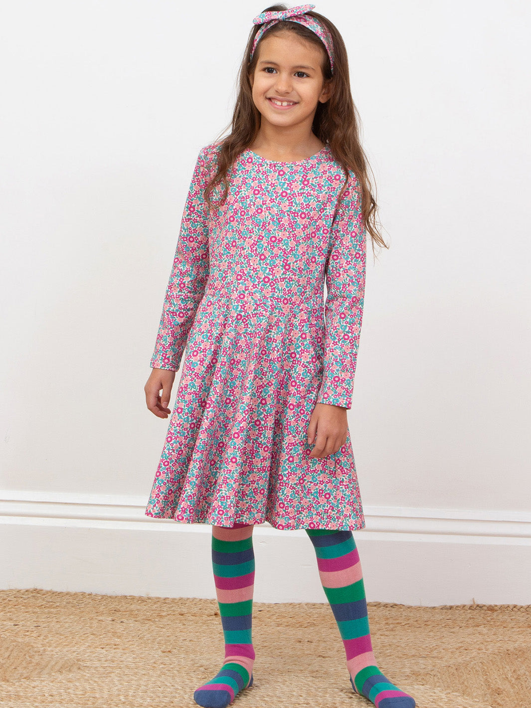 Ditsy Tales Bowband - Pink