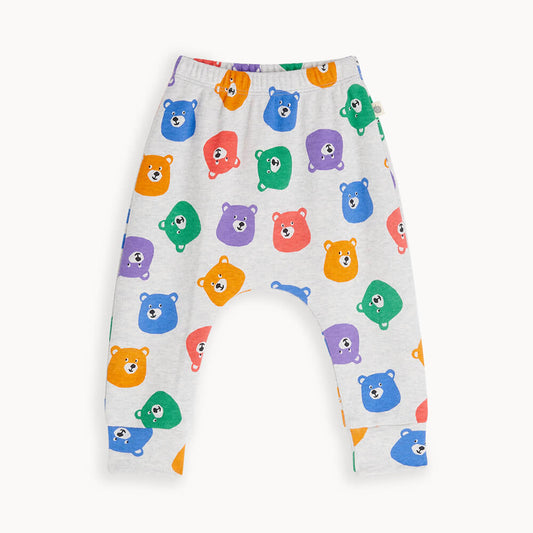 Bubbly Bears Print Harem Trouser