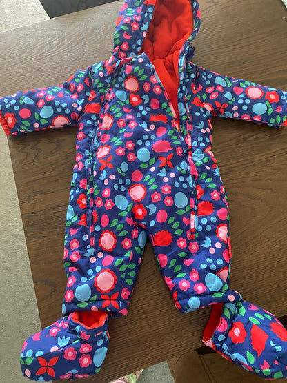 Toby Tiger Bright Padded Pramsuit 3-6 months