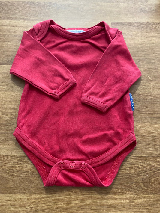 Toby Tiger long sleeve red bodysuit 0-3months