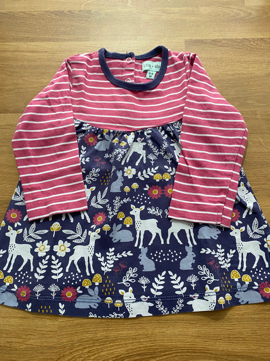 Lilly & Sid Woodland Smock 3-6months