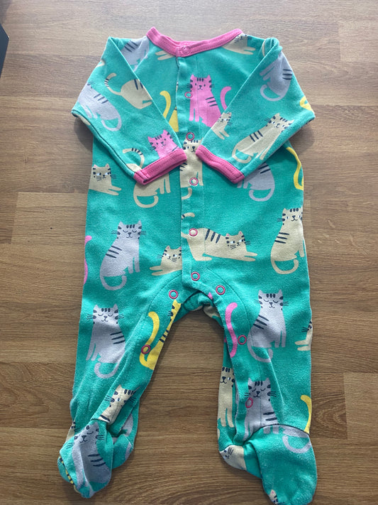 Toby Tiger cats sleepsuit 0-3 months