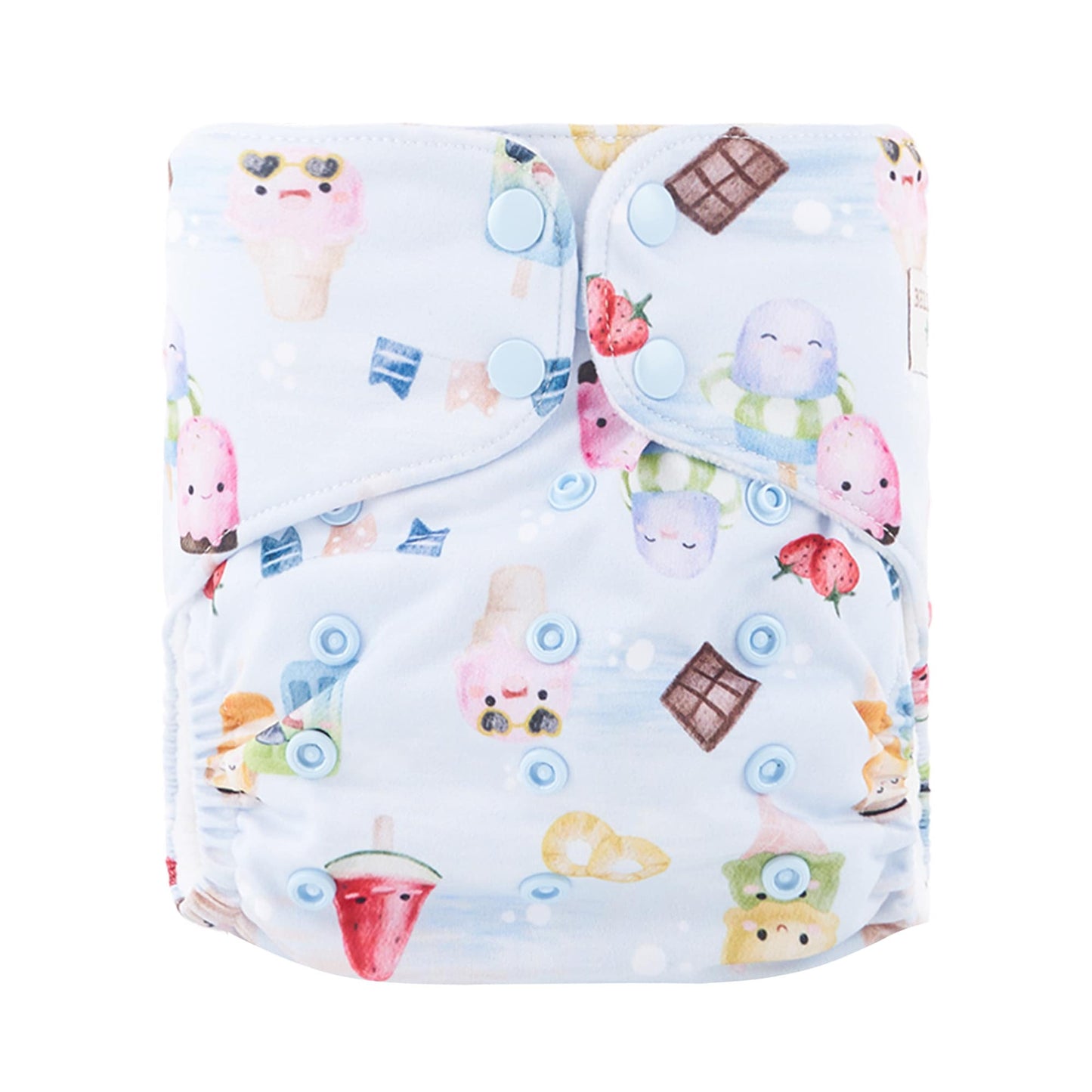 Image of a Bells Bumz nappy shell featuring the Anything is Popsical print