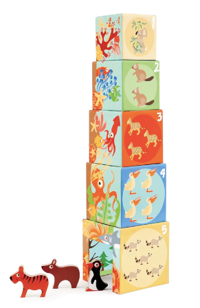 Build and Play: Animals of the World Stacking Tower