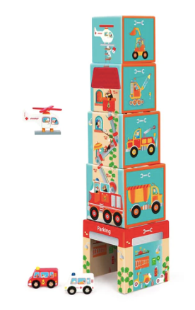 Build and Play: On the Road Stacking Tower