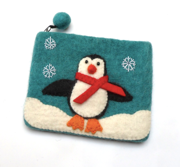 Penguin In The Snow Purse