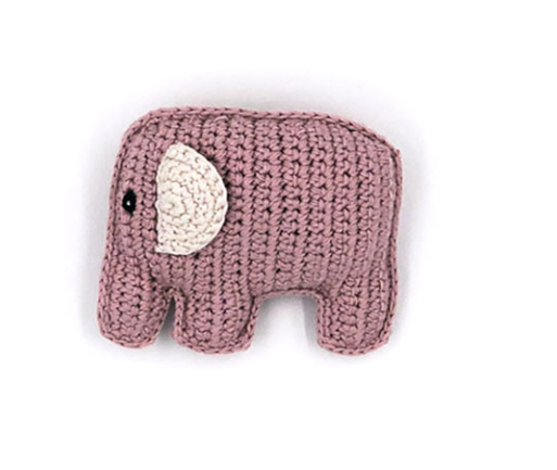 Friendly Elephant Rattle (Dusky Pink)
