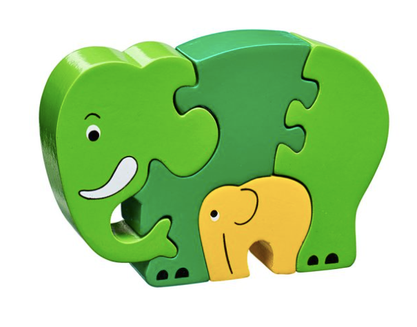 Green Elephant and Baby Jigsaw