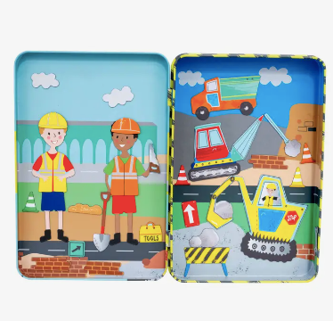 Construction Magnetic Play Tin