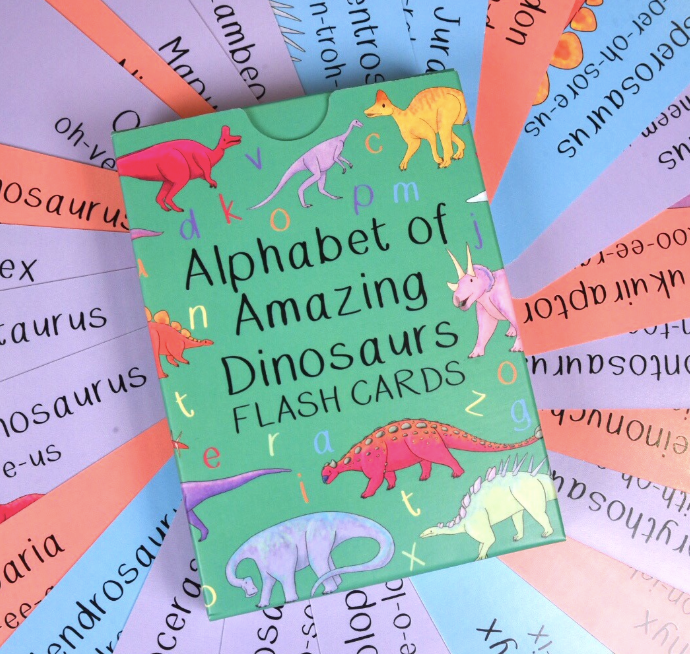 Alphabet of Amazing Dinosaurs Flash Cards
