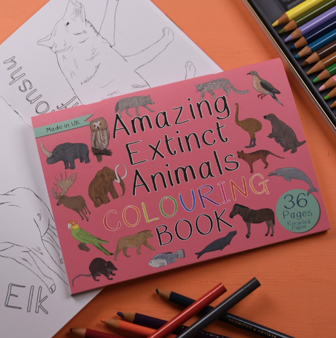 Extinct Animals Courling In Amazing Extinct Animals Colouring Book – imogenruby