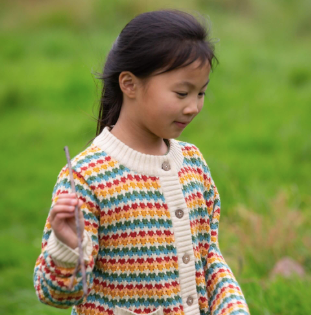 From One To Another Rainbow Days Knitted Cardigan