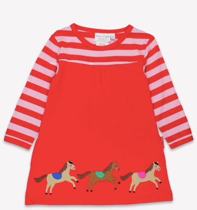 Pink Horse and Pony Applique Dress