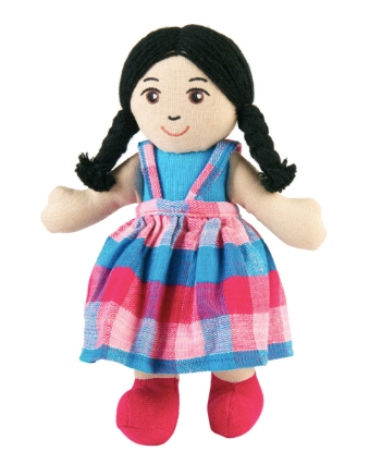 Girl Doll - White Skin Dark Hair